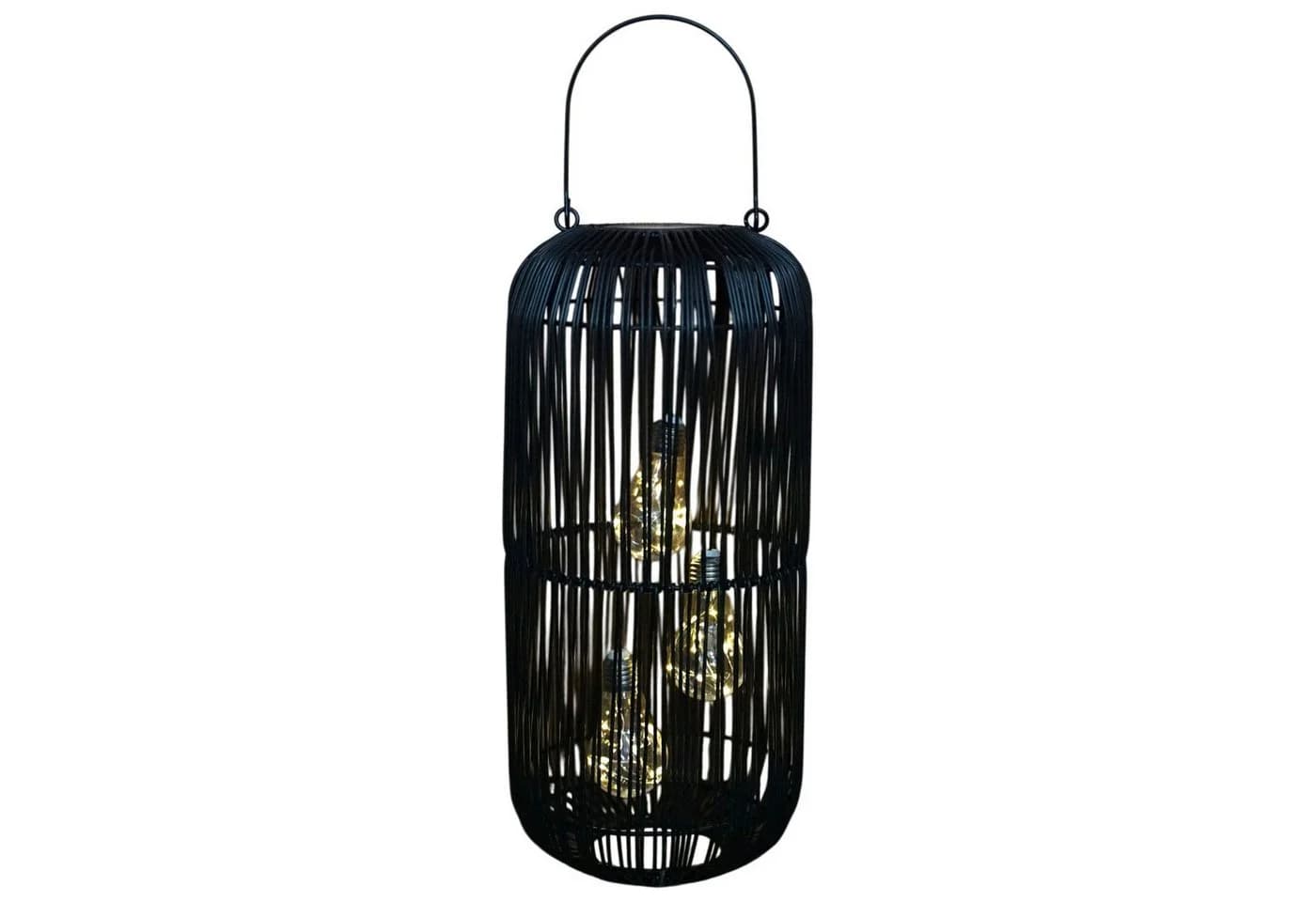 formano Solarlaterne Rattan Look Schwarz LED 45 cm - Bild 2
