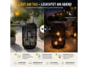 formano Solarlaterne Rattan Look Schwarz LED 45 cm Bild 4