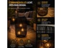 formano Solarlaterne Rattan Look Schwarz LED 45 cm Bild 5