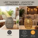 formano LED Solarlaterne Außen Metall Flechtoptik IP44 Bild 1