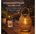 formano Solarlaterne Außen Metall Flechtoptik Braun LED Solarbetrieb Bild 4