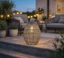 formano Solarlaterne Außen Metall Rattan-Look IP44 LED Bild 3