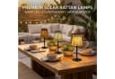 formano Außen-Tischleuchte 3er Set Solar LED Rattan Optik Grau Braun Creme Bild 1