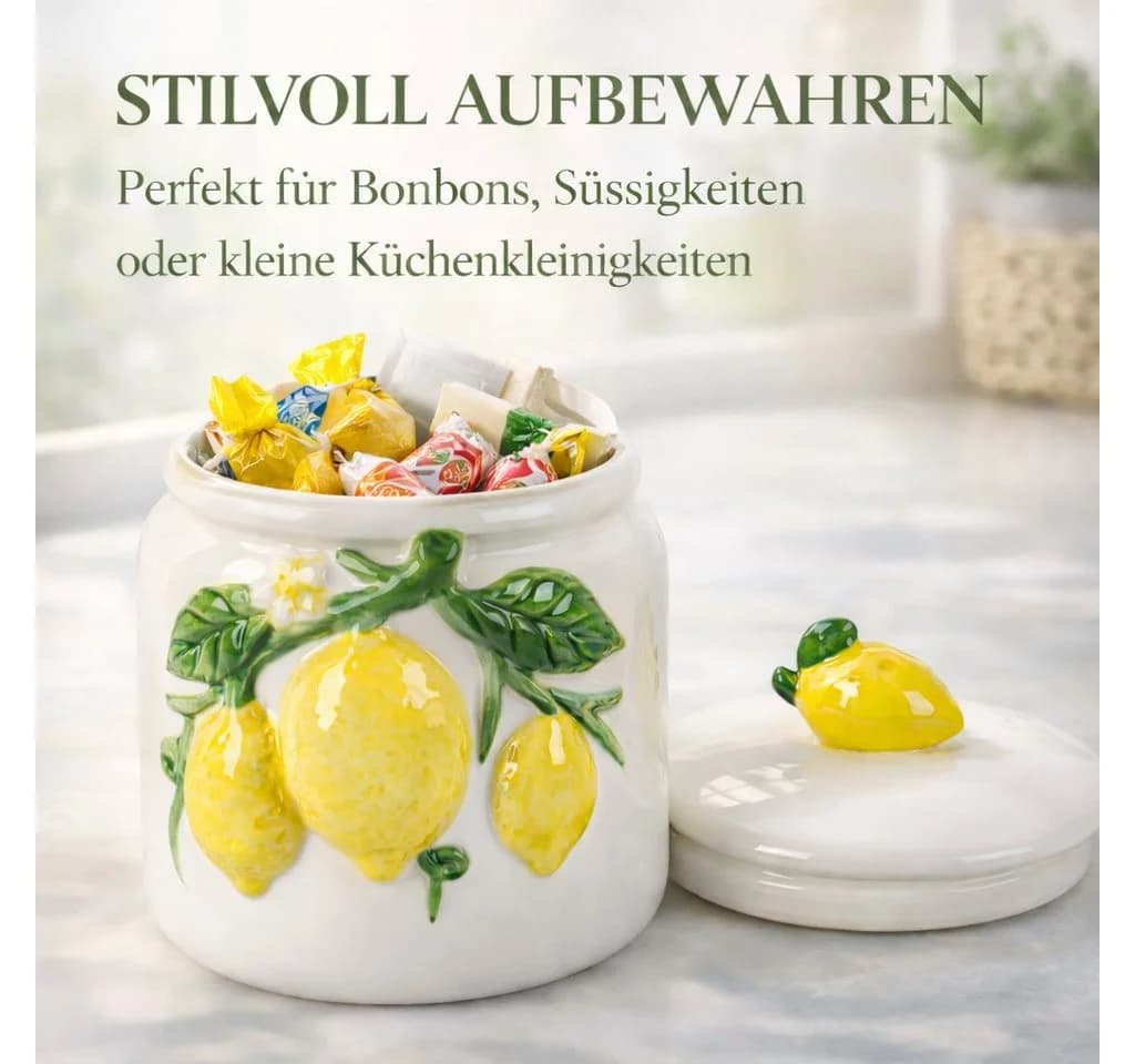 formano Vorratsdose Porzellan Deko mit Deckel weiß glasiert - Bild 3