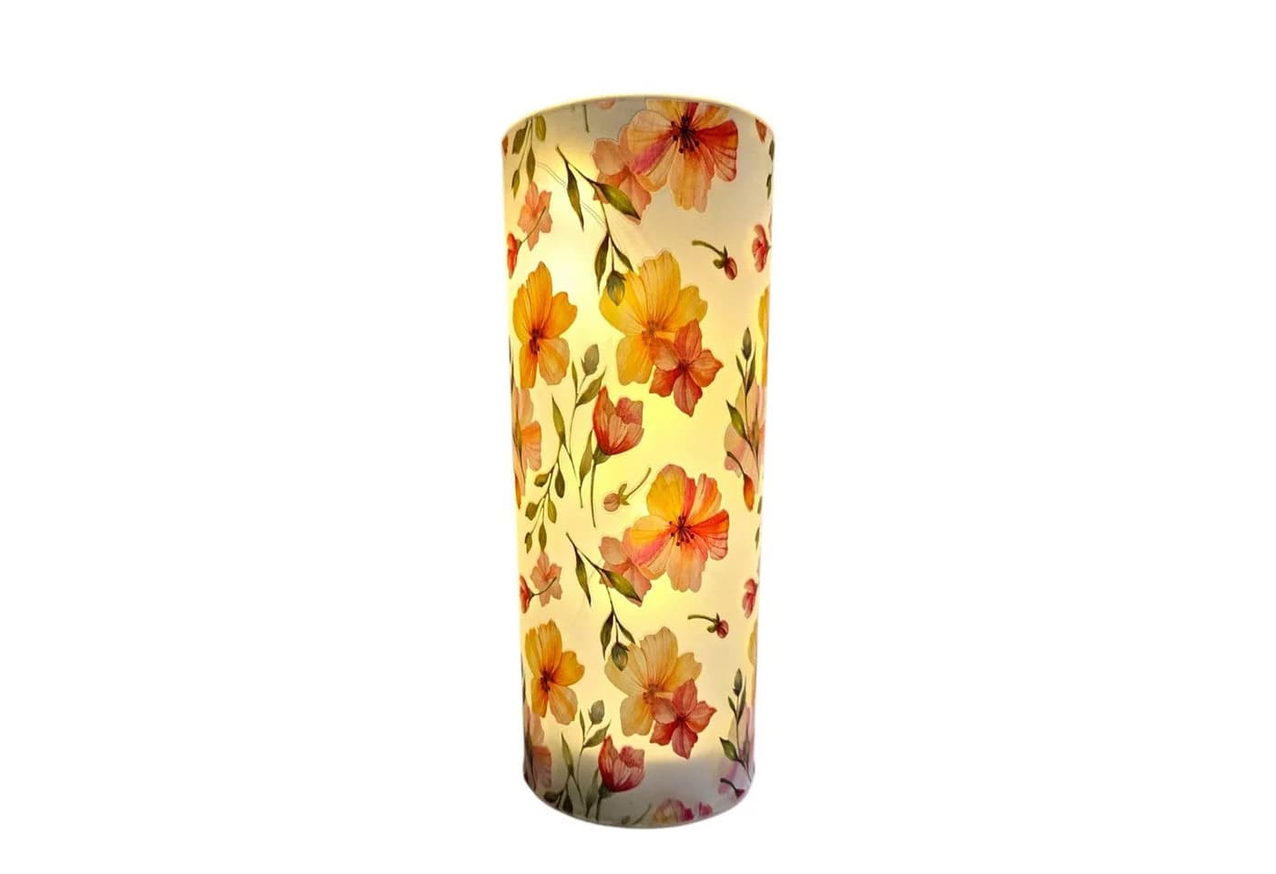 formano LED Dekolicht Blumenmotiv Zylinder Glas Timer - Bild 2