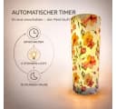 formano LED Dekolicht Blumenmotiv Zylinder Glas Timer Bild 3