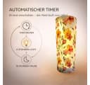 formano LED Dekolicht Blumenmotiv Zylinder Glas Timer Bild 4