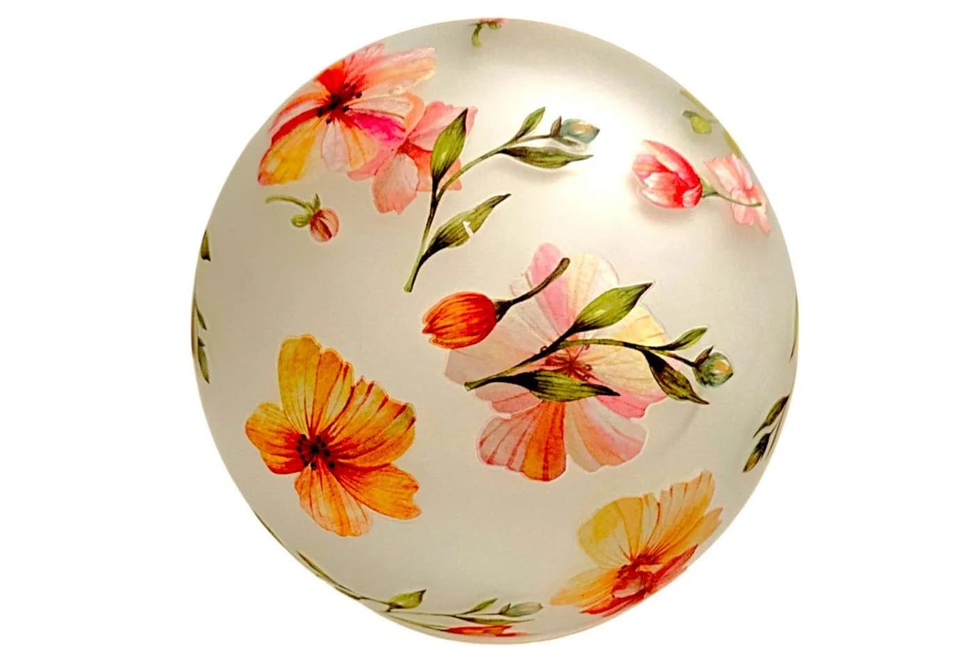 formano LED Deko Kugel Glas Blumenmotiv 15 cm mit Timer - Bild 2