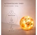 formano LED Deko Kugel Glas Blumenmotiv 15 cm mit Timer Bild 4