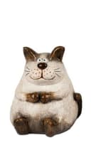 formano Dekokatze Cartoon-Stil Creme-Braun 25 cm Bild 2