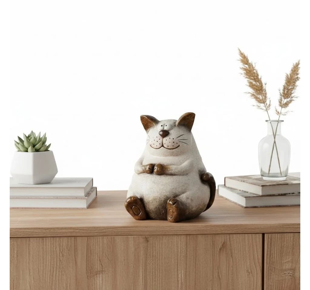formano Dekokatze Cartoon-Stil Creme-Braun 36 cm - Bild 3