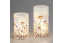 formano LED Dekolicht Tischlampe Blumenwiese Zylinder Stimmungslicht Glas Holz Bild 5