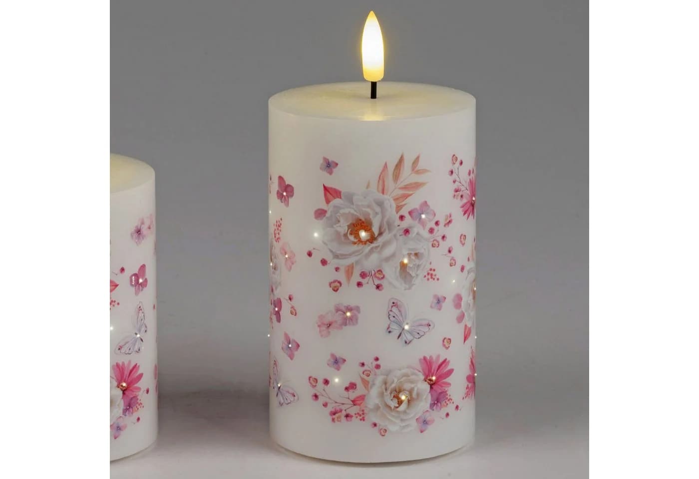 formano LED-Kerze Rosen mit Timerfunktion Weiß - Bild 2