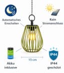 formano 3er Set Solar LED Windlichter Hängend Metall Bild 4