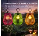 formano 3er Set Solar Windlicht Hängend LED Metall IP44 Bild 5