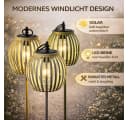 formano 3er Set Solar LED Gartenstecker Metall Modern Bild 3