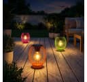formano Solar LED Windlicht 3er Set Metall Gartenleuchte mit Dämmerungssensor Bild 3