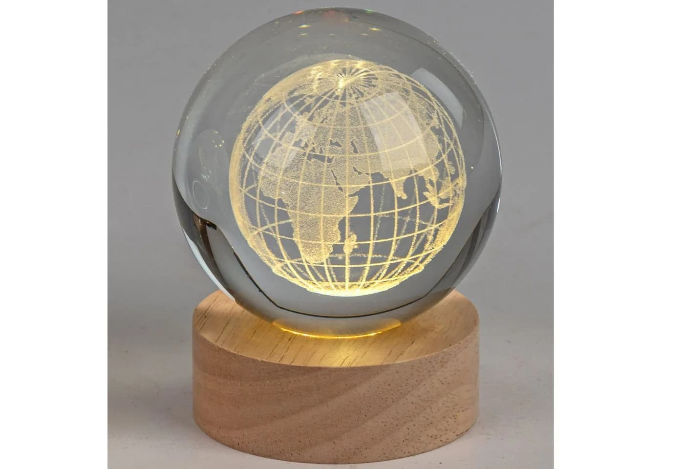 formano LED Tischleuchte Kristallkugel transparent