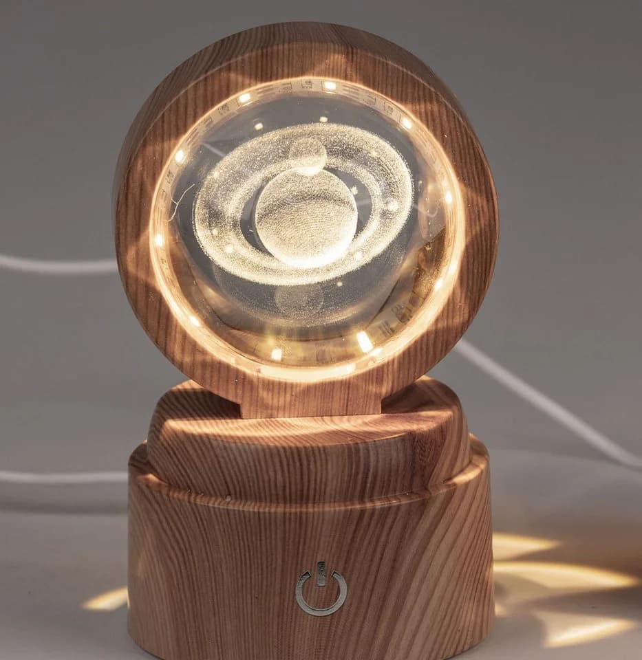 formano LED Dekolicht Kristallkugel 3D-Planetensystem warmweiß - Bild 2