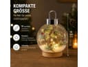 formano LED Dekolicht Glaskugel mit Timer und Holzsockel Bild 4