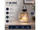 formano LED Deko Kugel 17 cm Glas mit Tanne Schnee Timer Bild 3