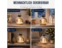 formano LED Deko Kugel 17 cm Glas mit Tanne Schnee Timer Bild 4