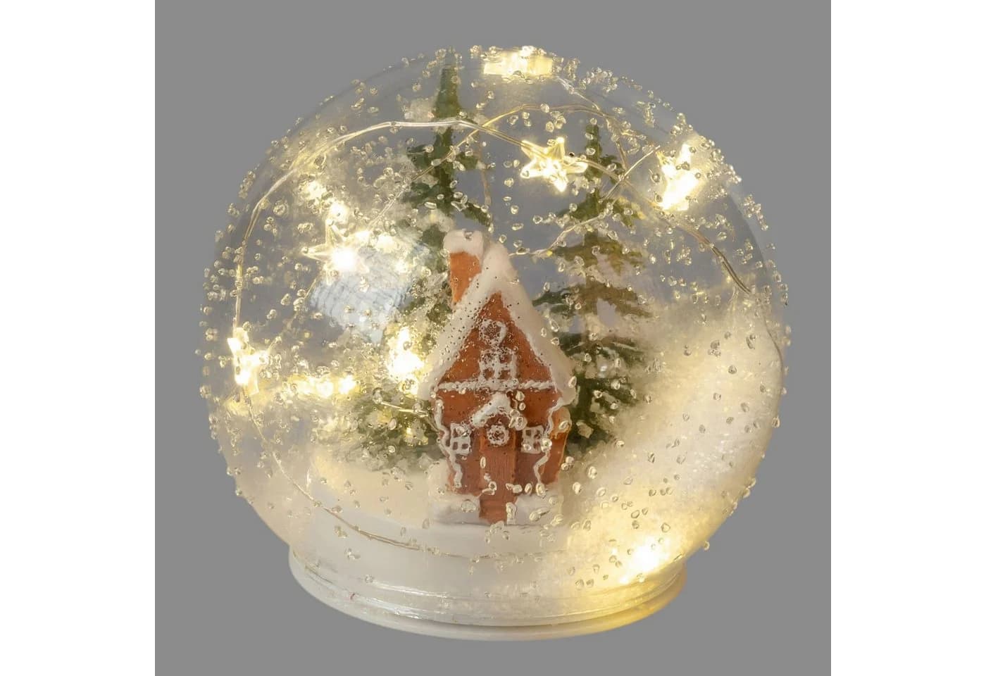 formano LED Deko-Kugel Winterlandschaft mit Timer, 12 cm - Bild 2