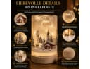 formano LED Dekolicht Winterlandschaft Leuchtglas Holzsockel 15cm Timer Bild 3