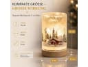 formano LED Dekolicht Winterlandschaft Leuchtglas Holzsockel 15cm Timer Bild 4