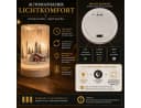 formano LED Dekolicht Winterlandschaft Leuchtglas Holzsockel 15cm Timer Bild 5
