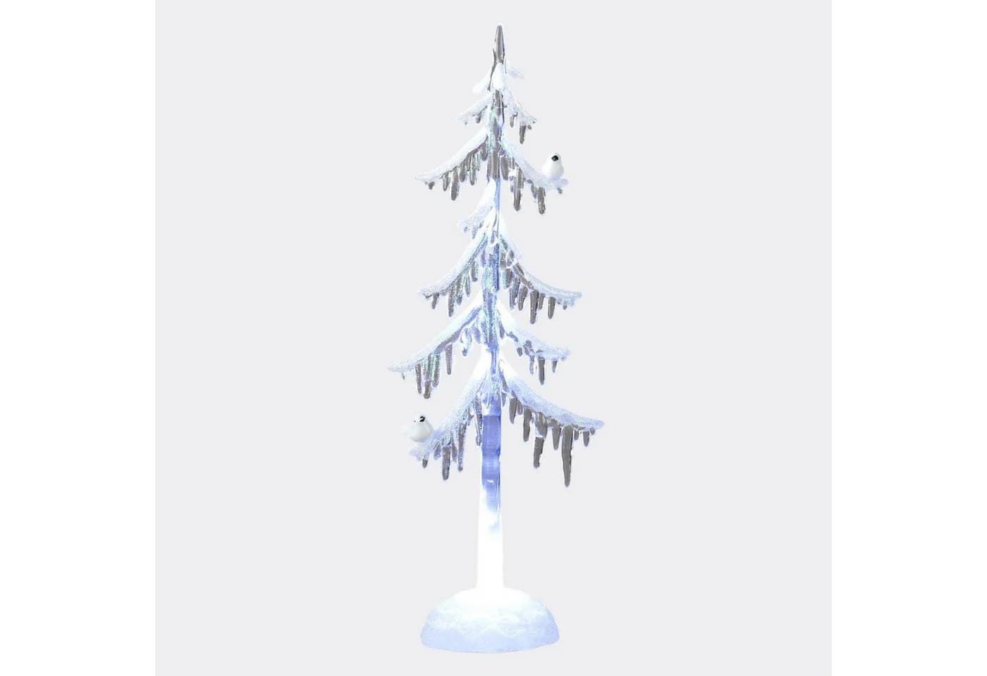 formano LED Weihnachtsbaum Acryl 25cm mit Licht & Vogel Winterdeko - Bild 2