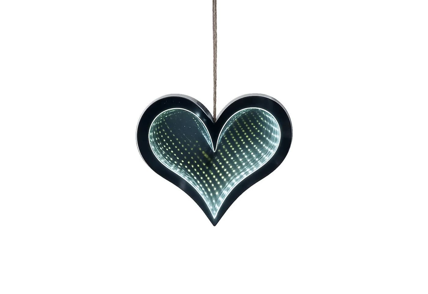 formano LED Deko-Herz Hänger Silber Transparent mit Beleuchtung - Bild 3