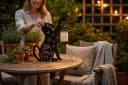 formano LED Solarleuchte Katze mit Solar-Laterne Bild 1