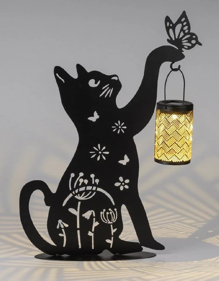 formano LED Solarleuchte Katze mit Solar-Laterne - Bild 2