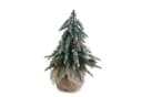 formano Dekofigur Tannenbaum Grün mit Silberschnee und Jute-Basis Bild 2