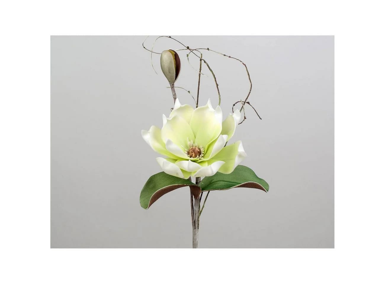 Kunstblume Foam Flower 45 cm Magnolie Grün Weiß
