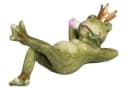 formano Dekofigur Froschkönig liegend Kunststein bunt Bild 2