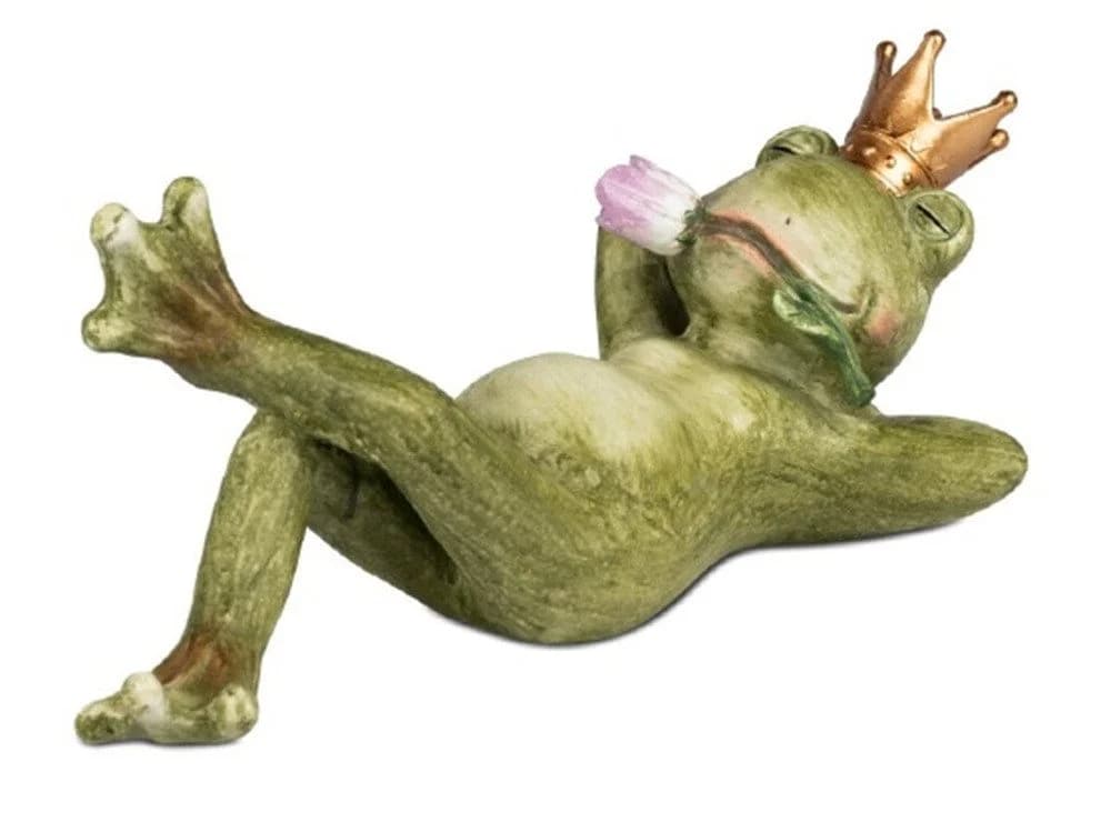 formano Dekofigur Froschkönig liegend Kunststein bunt - Bild 2