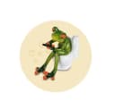 formano Dekofigur Frosch mit Handy auf Toilette Froschhausen Bild 1