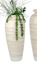 formano Bodenvase Relief 50 cm Creme Streifenmuster Bild 3