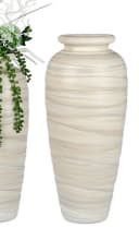 formano Bodenvase RELIEF Creme Streifenmuster Keramik Bild 2
