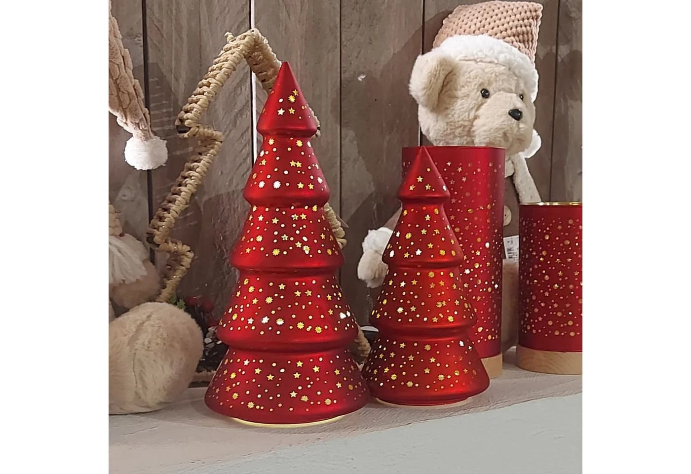 formano LED Deko Pyramide Sterne Rot mit Timer - Bild 5