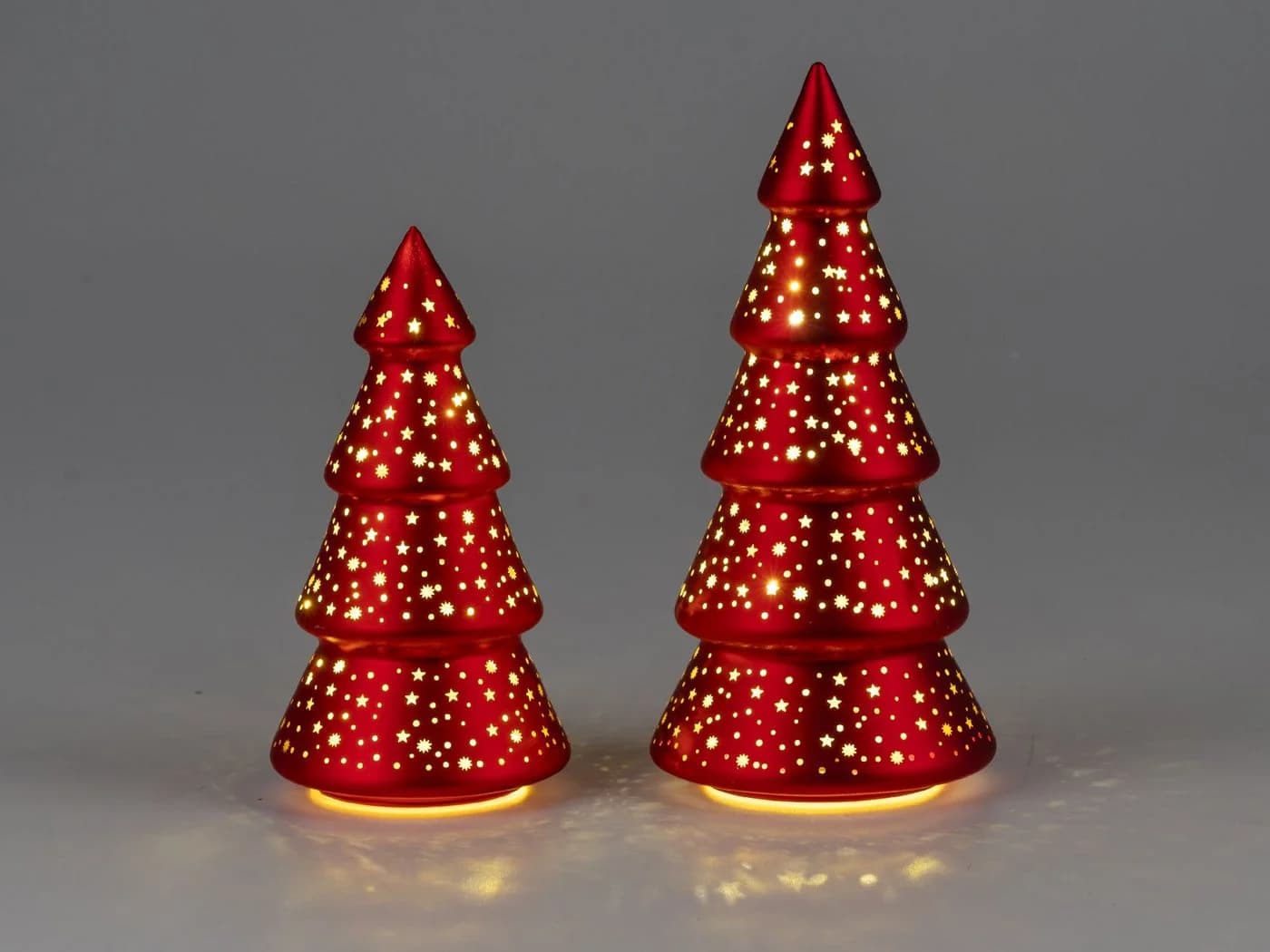 formano LED Dekoobjekt Sterne Pyramide Rot mit Timerfunktion - Bild 3