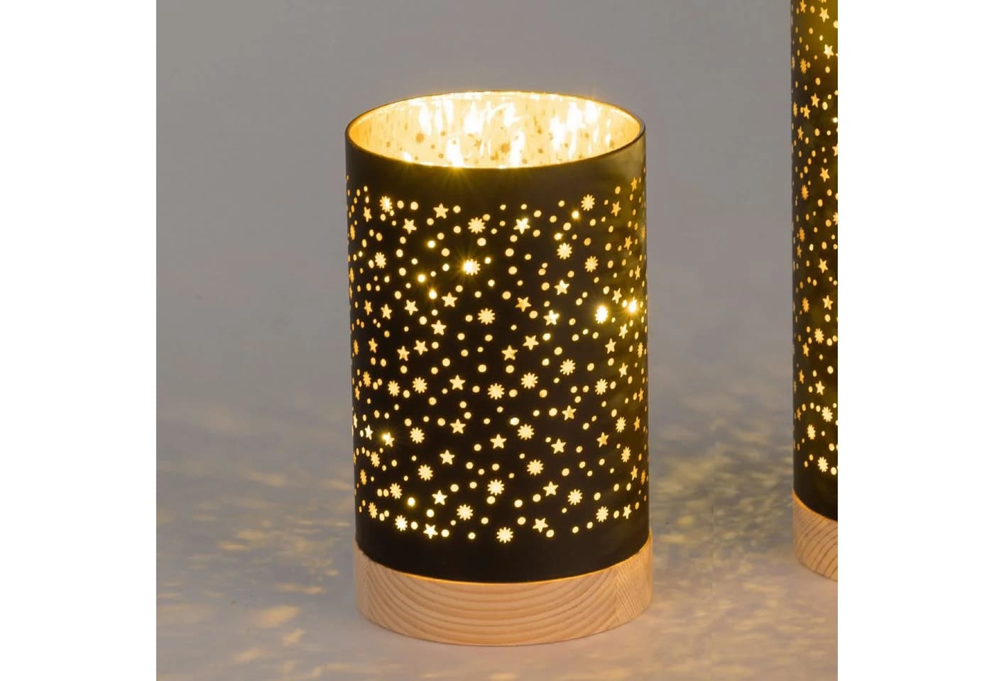 formano LED Dekolicht Sterne Schwarz-Gold 15 cm - Bild 2