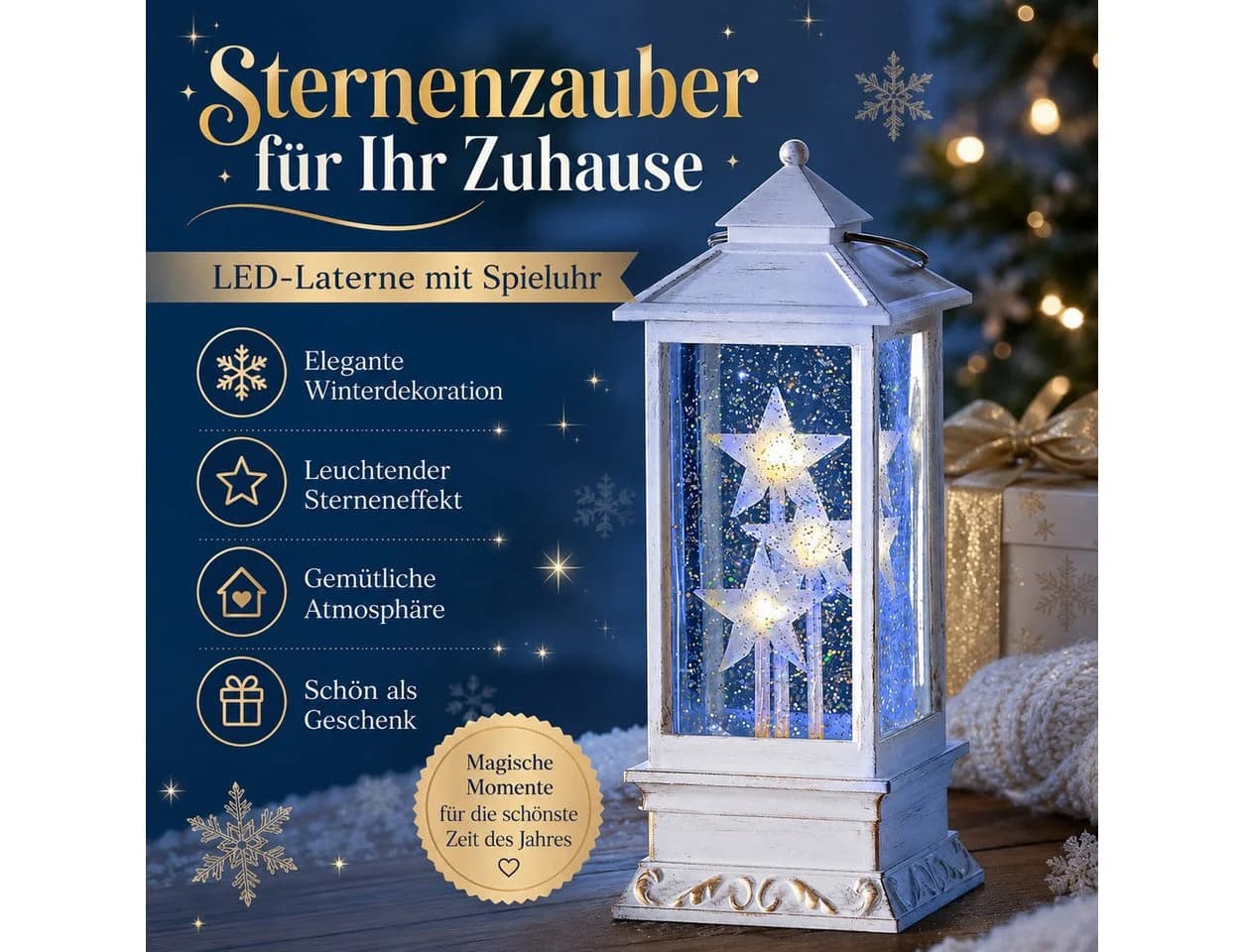 Weltbild Westinghouse LED Laterne Sternenzauber mit Spieluhr Weihnachtsdeko - Bild 5
