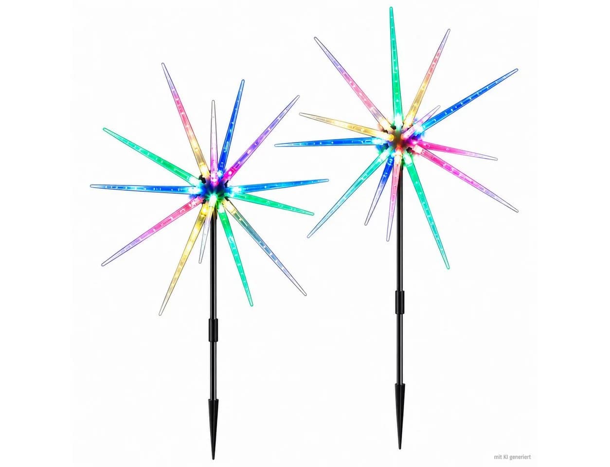Weltbild LED-Gartenstecker Polarstern 2er Set Bunt