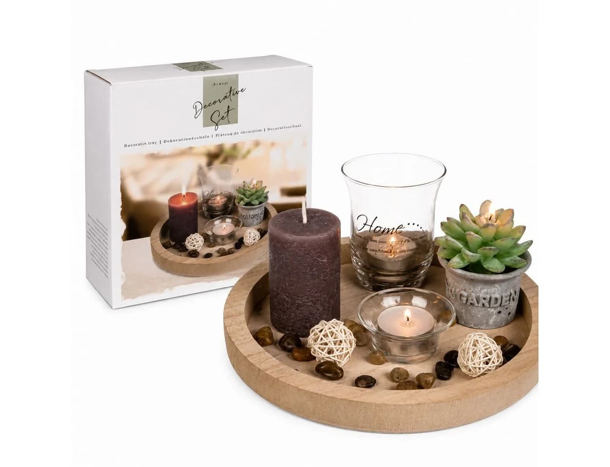 Weltbild Deko-Set Natura mit Kerzen, Holz & Tannenzapfen - Bild 2
