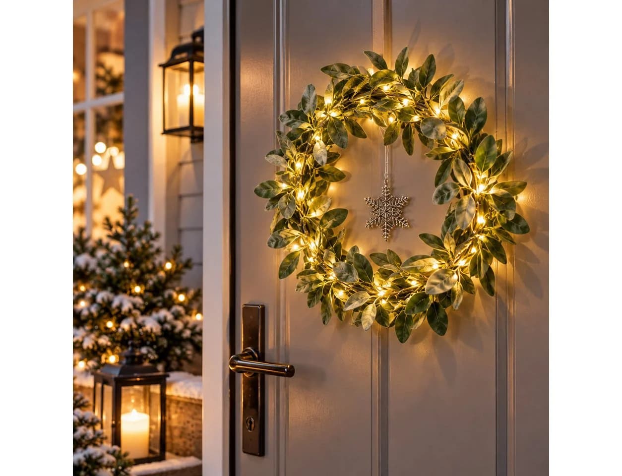 Weltbild LED-Dekokranz Winterzeit Grün 30 cm - Bild 2