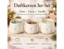 Weltbild Simbolo Duftkerzen Teelichter 3er Set Zimt Tanne Vanille Beige/Weiß Bild 1