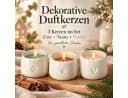 Weltbild Simbolo Duftkerzen Teelichter 3er Set Zimt Tanne Vanille Beige/Weiß Bild 3